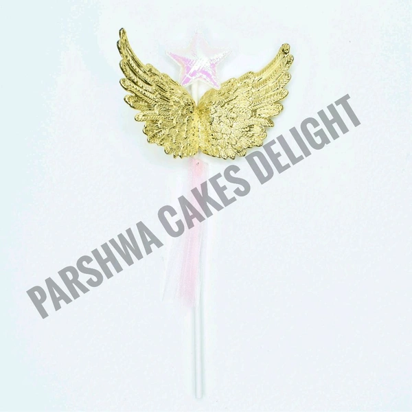 IMPORTED ANGEL WINGS TOPPER - Gold, 1 Pc