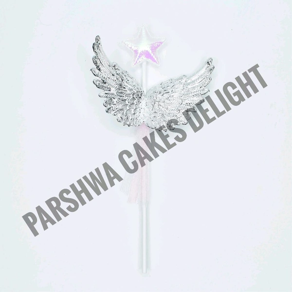 IMPORTED ANGEL WINGS TOPPER - Silver, 1 Pc