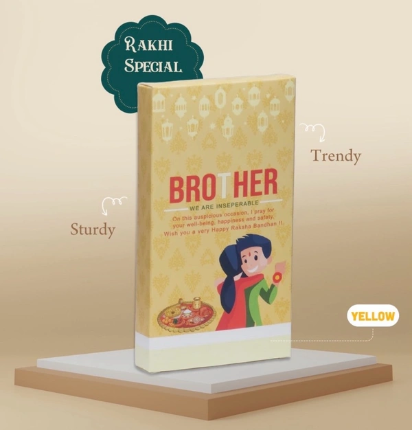 Rakhi Bar Box - Delight 3, 10 Pcs Pack, 6.5*3.4*1 Inch