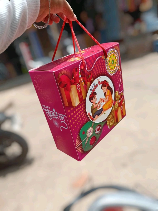 Rakhi Hamper Box - 10 Pcs Pack, 10*10*4 Inches