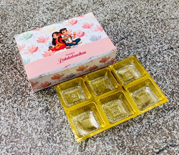 Rakhi Chocolate Box - Delight 1, 10 Pcs Pack, 6 Cavity