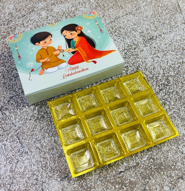 Rakhi Chocolate Box - Delight 4, 10 Pcs Pack, 12 Cavity
