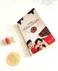 Rakhi Bar Book - Brown, Delight 1, 10 Pcs Pack