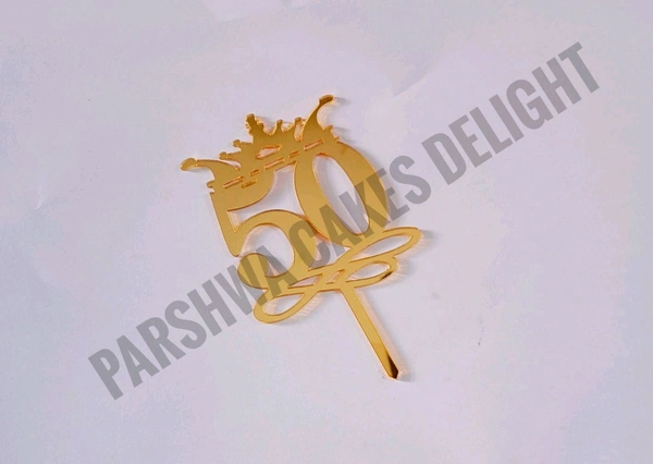 ACRYLIC TOPPER N - Gold, 4.5 Inches, 222