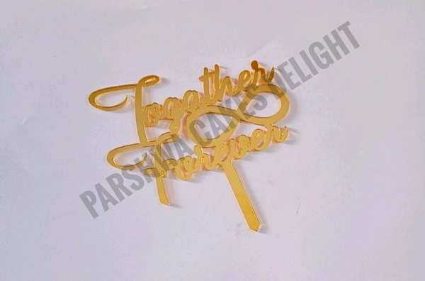 ACRYLIC TOPPER N - Gold, 4.5 Inches, 224 Together Forever