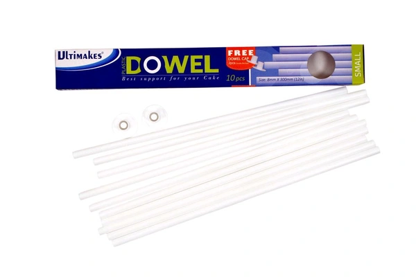 Ultimakes Plastic Dowel MEDIUM ( 8 pcs Dowel + 2pcs Dowel Cap Small FREE)