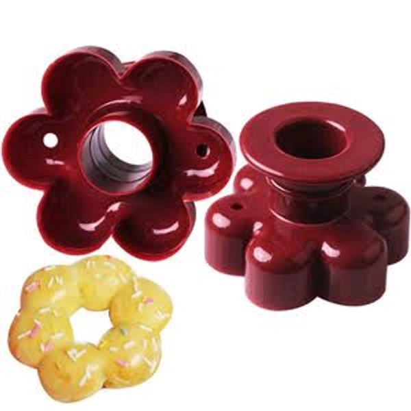 Flower Plastic Donut Cutter - 1 Pc