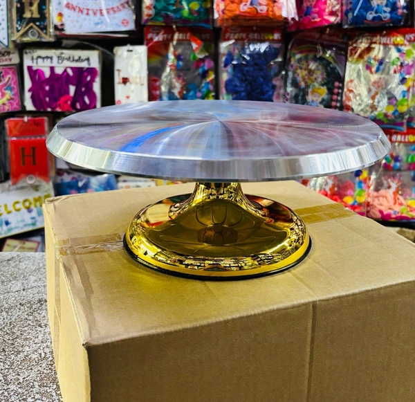 Gold Steel Turntable  - 1 Pc