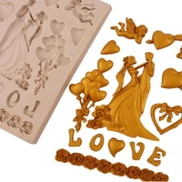 Couple Theme Fondant Mould - 1 Pc