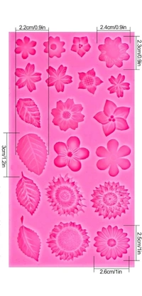 Flower Fondant Mould - 20 Designs