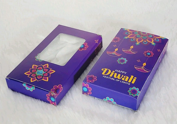 Diwali Kunafa / Multipurpose Chocolate Bar Box - 10 Pcs Pack, 6.5x3.5x1" inch, Blue