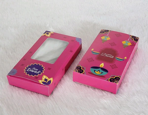 Diwali Kunafa / Multipurpose Chocolate Bar Box - Magenta, 10 Pcs Pack, 6.5x3.5x1" inch