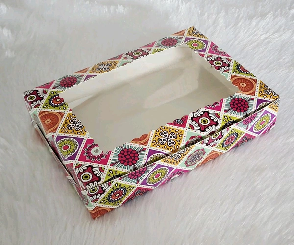 Mandala Brownie Box - 10 PcS Pack, 6 Brownie 8.5*6*1.75 Inches