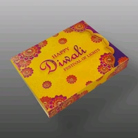 12 Cavity Diwali Slider Box With Cavity  - 10 Pcs Pack, Yellow