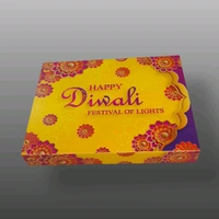 12 Cavity Diwali Slider Box With Cavity  - 10 Pcs Pack, Yellow