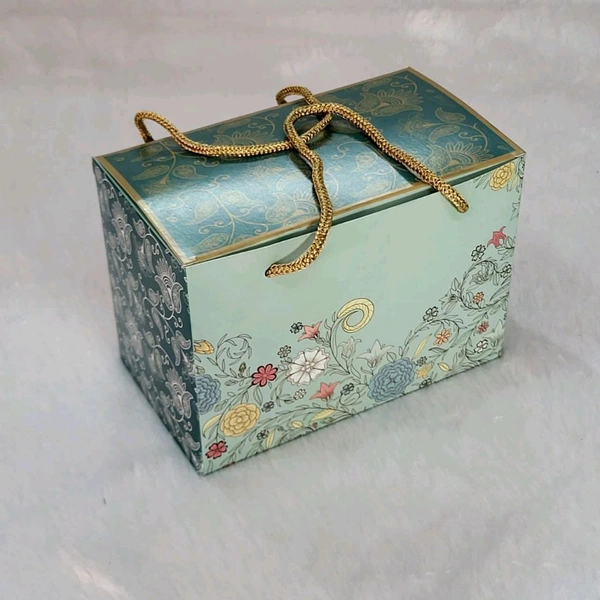 Diwali Festive Gift Hamper Box - 10 Pcs Pack, 7*4*5 Inches, Green Floral