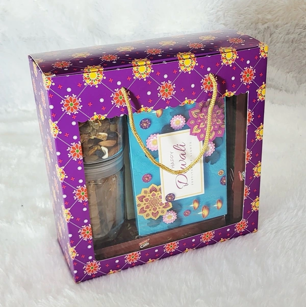 Diwali Trunk Hamper Box - Purple, 10 Pcs Pack, 8*8*3.5 Inches