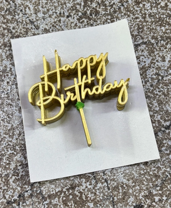 Mini Cake Topper - D59, Gold, 10 Pcs Pack
