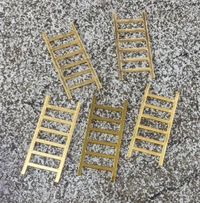 Acrylic Ladder  - 5 Pcs Pack, Gold, 4 Inches
