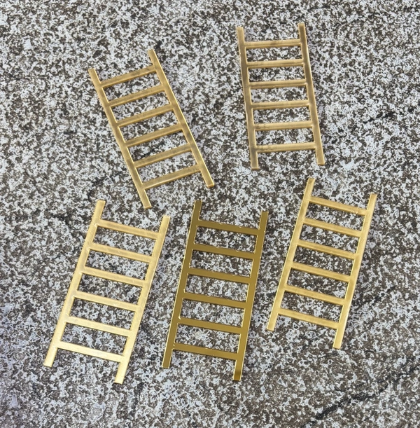 Acrylic Ladder  - 5 Pcs Pack, Gold, 4 Inches