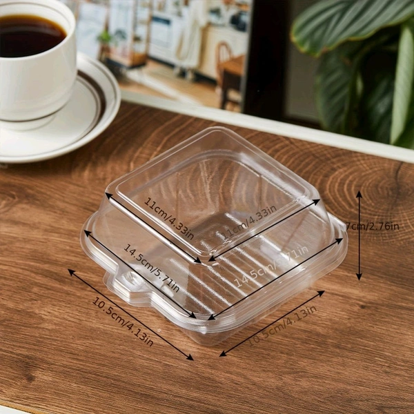 PVC Transparent Square Bento Box 