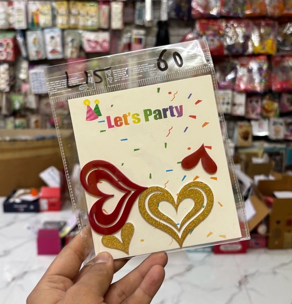 Gold & Red Acrylic Cut Outs - 2 Pcs, L15