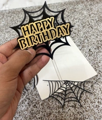 Acrylic Spiderman Theme Set - Black, 5 Pcs