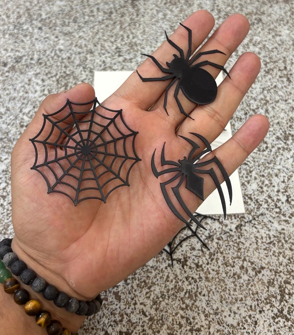 Acrylic Spiderman Theme Set - Black, 5 Pcs