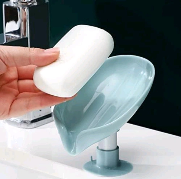 Leaf-Shape Self Draining Soap Dish Holder