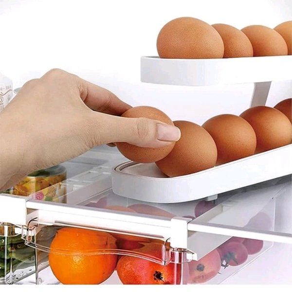 Automatic Rolling Plastic Egg Dispenser Holder