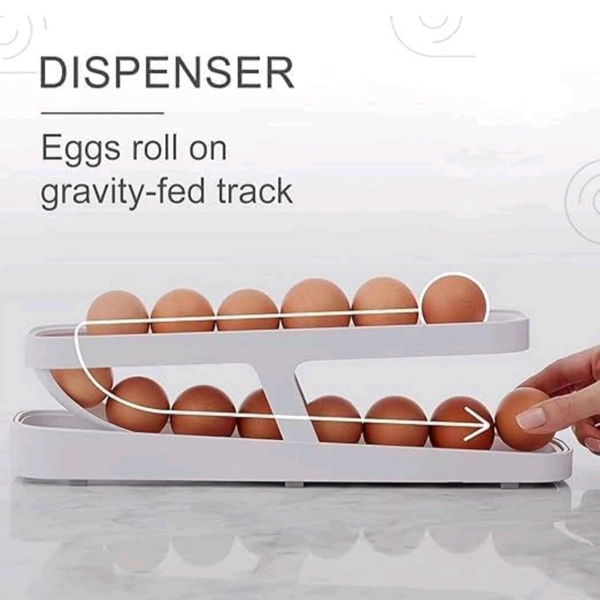 Automatic Rolling Plastic Egg Dispenser Holder