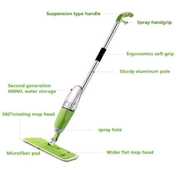 Multifunctional Microfiber Floor Cleaning Healthy Spray Mop with Removable Washable Cleaning Pad