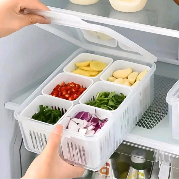Food Storage Box With Lid and 6 Compartments