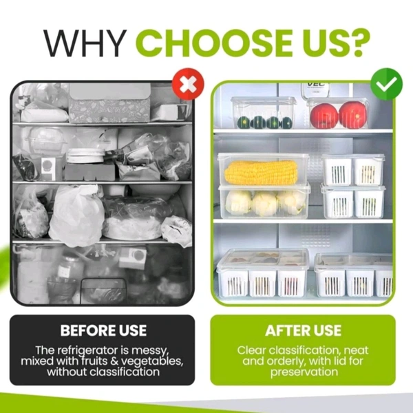 Food Storage Box With Lid and 6 Compartments