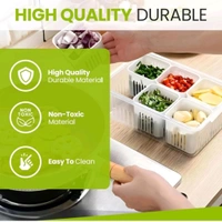 Food Storage Box With Lid and 6 Compartments