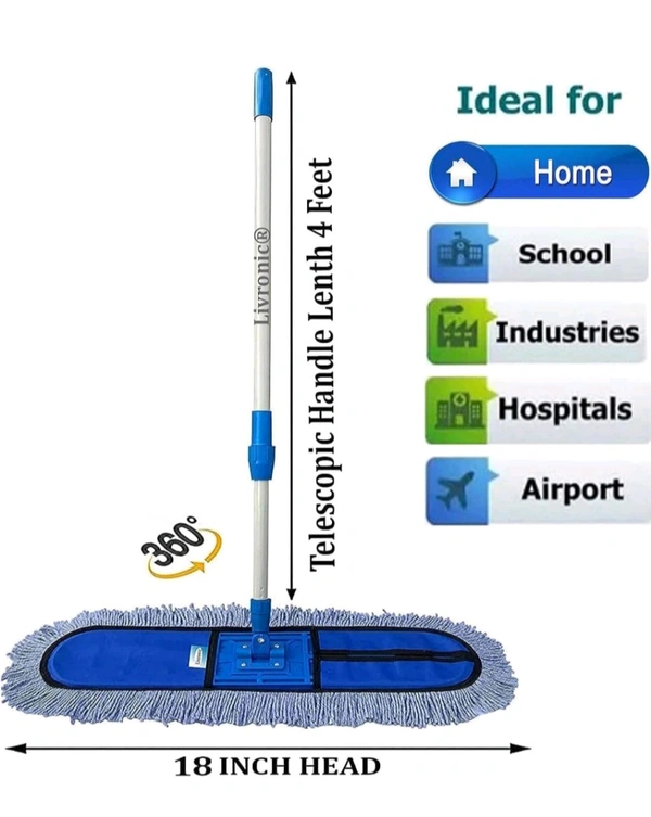 Wet And Dry Cotton Pad Floor Mop