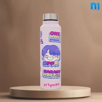 Customised Stainless Steel Water Bottle -Pink k (304 Food Grade) - Pink