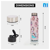 Customised Stainless Steel Water Bottle -Pink Unicorn (304 Food Grade) - Pink