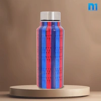 Customised Stainless Steel Water Bottle -Blue Football (304 Food Grade) - Blue