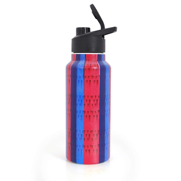 Customised Stainless Steel Water Bottle -Blue Football (304 Food Grade)