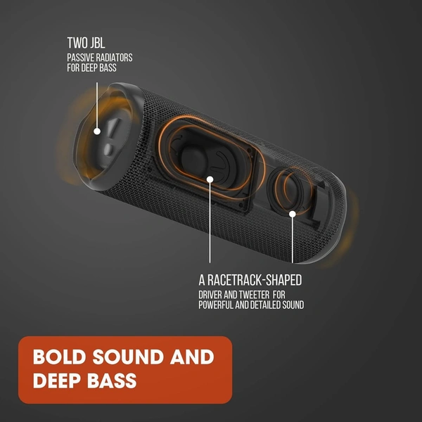 JBL Flip 6 - Portable Bluetooth Speaker, Powerful Sound and deep bass, IPX7 Waterproof, 12 Hours of Playtime, PartyBoost for Multiple Speaker Pairing for Home, Outdoor and Travel - Black