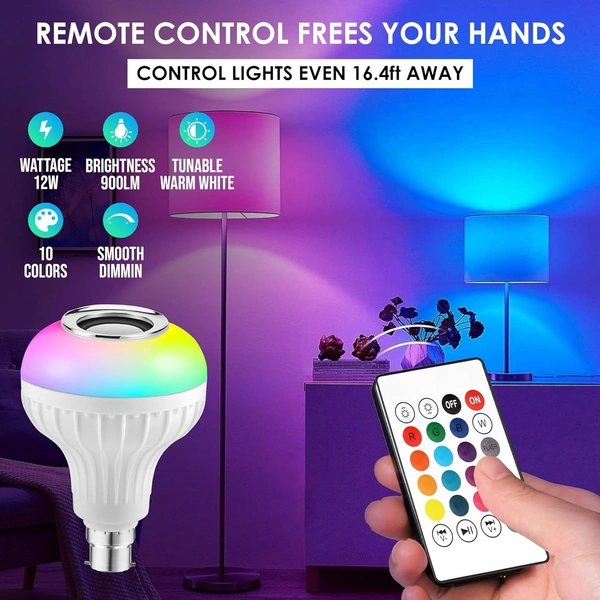 Dj Smart Music Bulb with Bluetooth Speaker