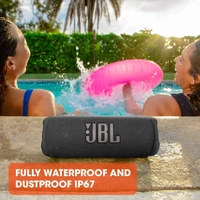 JBL Flip 6 - Portable Bluetooth Speaker, Powerful Sound and deep bass, IPX7 Waterproof, 12 Hours of Playtime, PartyBoost for Multiple Speaker Pairing for Home, Outdoor and Travel - Black