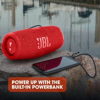 JBL Charge 5, Wireless Portable Bluetooth Speaker Pro Sound, 20 Hrs Playtime, Powerful Bass Radiators, Built-in 7500mAh Powerbank, PartyBoost, IP67 Water & Dustproof - Red