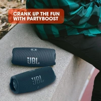 JBL Charge 5, Wireless Portable Bluetooth Speaker Pro Sound, 20 Hrs Playtime, Powerful Bass Radiators, Built-in 7500mAh Powerbank, PartyBoost, IP67 Water & Dustproof - Blue