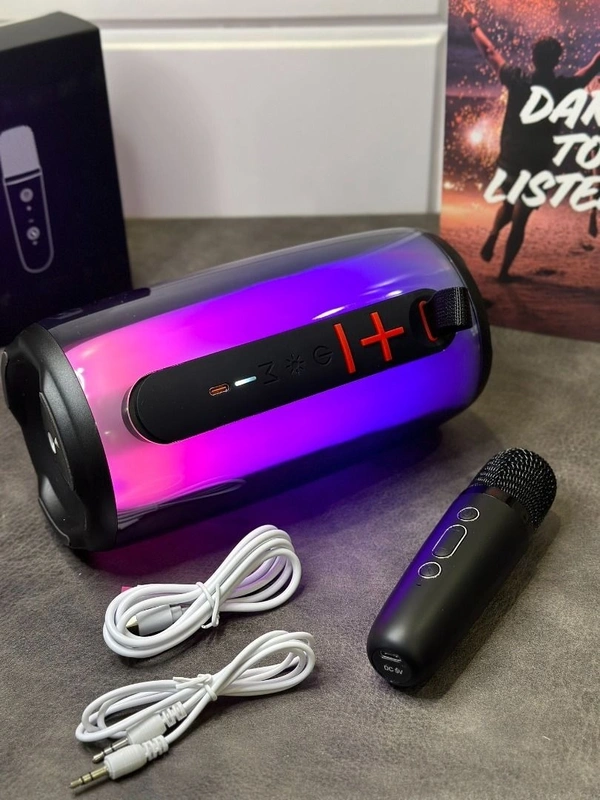 JBL Pulse 6+ with mic, Wireless Portable Bluetooth Speaker, 40 Watt, Customized 360° Lightshow Portable App, Pro Sound, Deep Bass, 12 Hours Playtime, PartyBoost, IP67 Waterproof & Dustproof