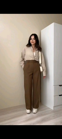 Brown Casual Pant For Women  - M