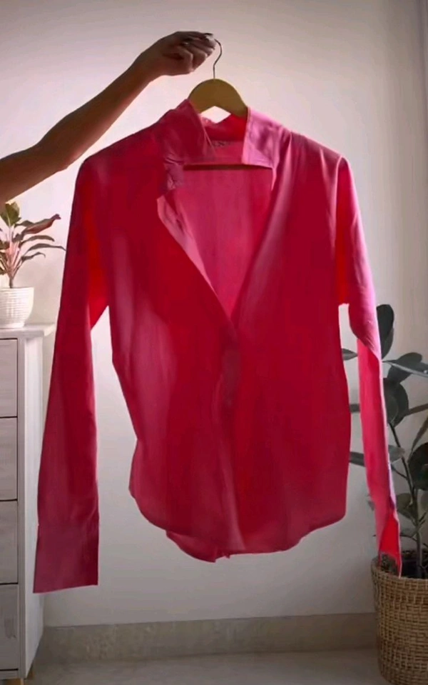 Pink Coloured Beautiful Shirt For Women  - S