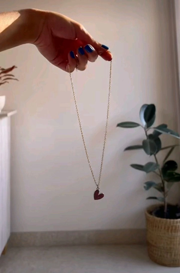 Heart Shaped Necklace  - Free Size