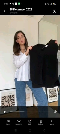Sleeveless Black Sweater For Women  - S